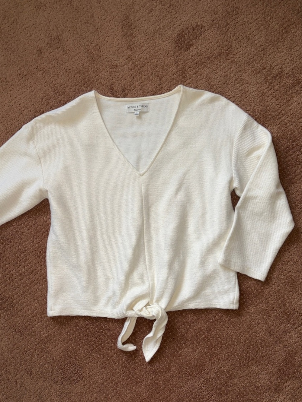 Madewell Ribbed V-neck Tie Top